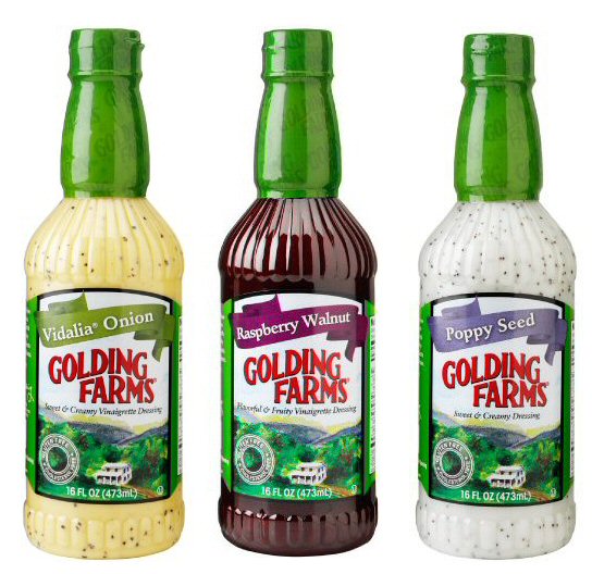 Golding Farms Dressing16ozRaspberryWalnut,PoppySeed,VidaliaOnion