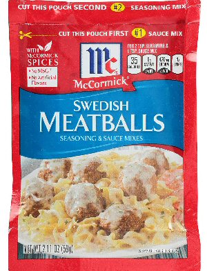 McCormick Seasoning & Sauce Mixes Swedish Meatballs 2.11oz (Pack of 12), Size: 2.11 Ounce (Pack of 12)